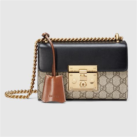 gucci padlock leather bag|Gucci padlock bag small.